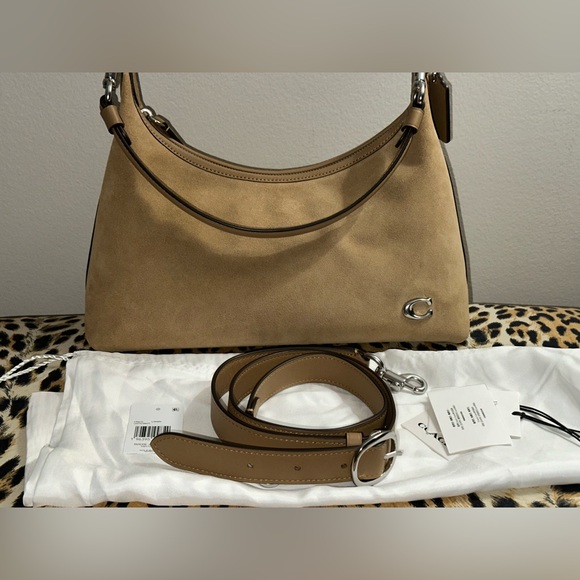 Coach Juliet Shoulder bag in Suede Peanut Tan - Picture 4 of 15